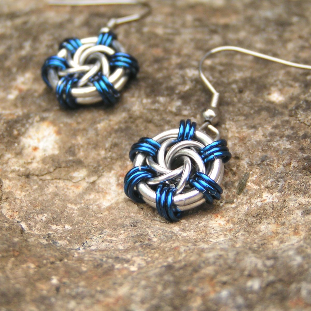 Kormidlo - náušnice modré