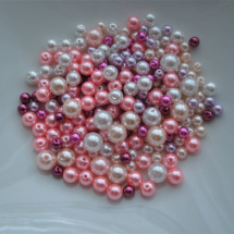 Plastové voskové korálky / perly (180 ks) - mix