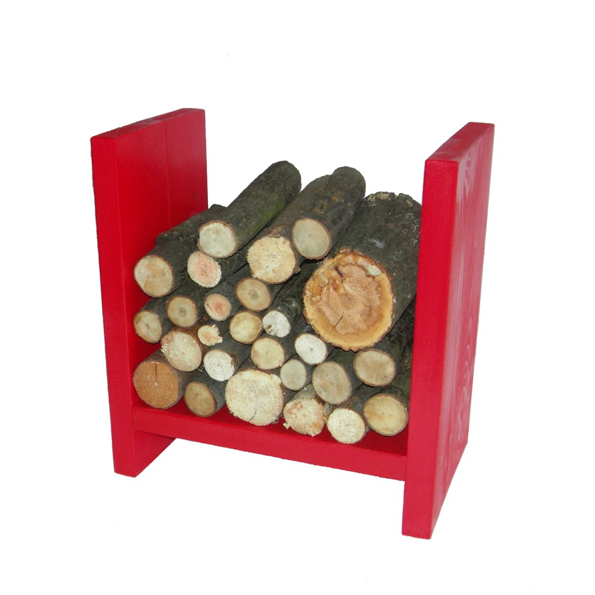 Koš na dřevo do krbu - červený