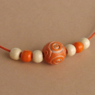 Oranžová koule - náhrdelník