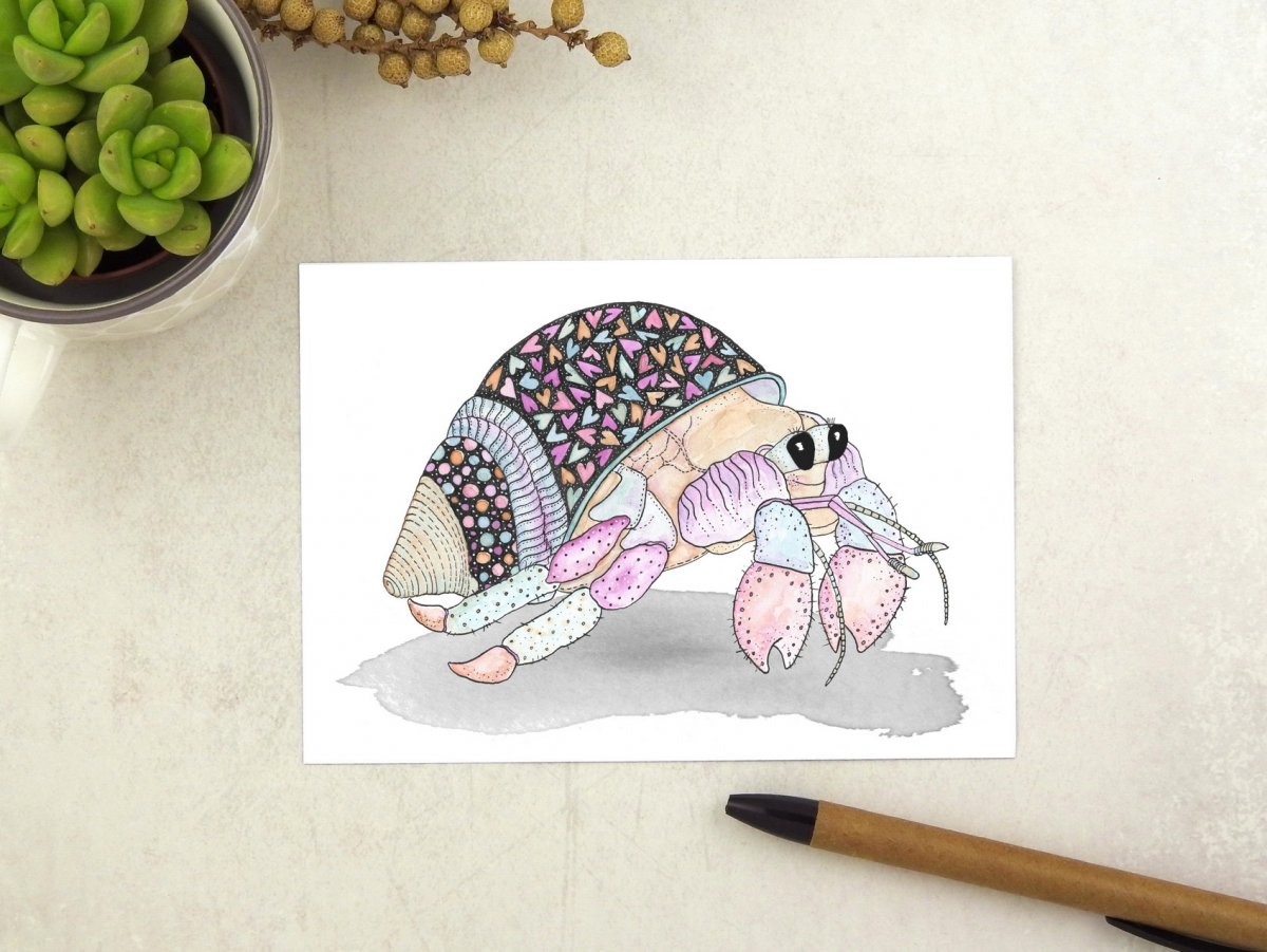 Zamilovaný krab - pohlednice