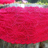 Elastická krajka 15,5 cm červená