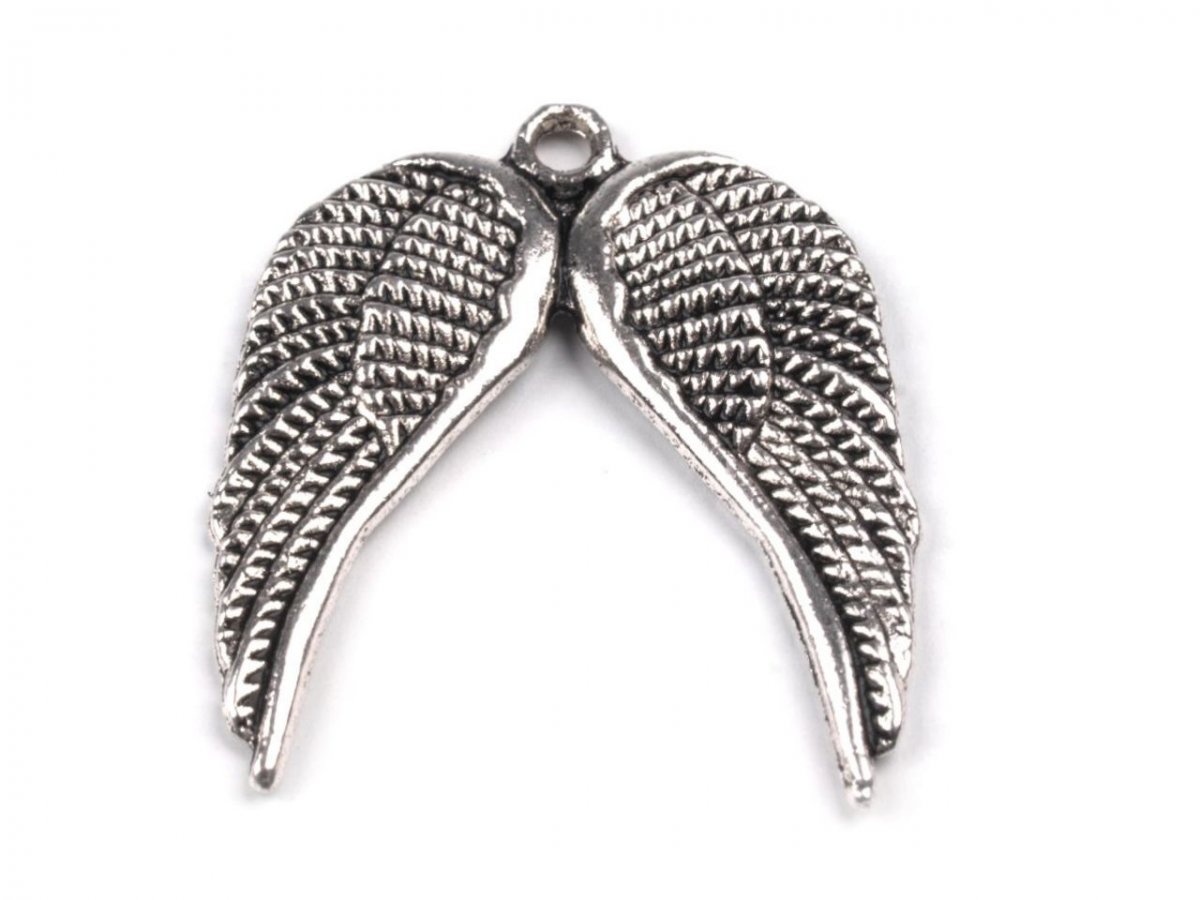 Přívěsek kovový KŘÍDLA (platina)