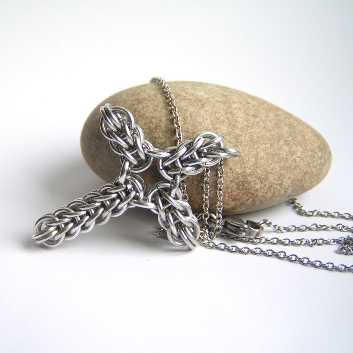 Křížek full persian menší - stříbrný