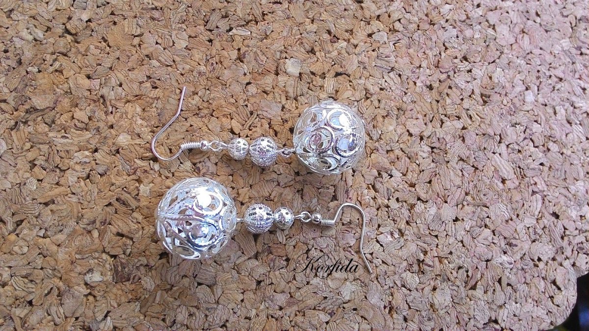 Náušnice kouličky stříbrné (34/17)