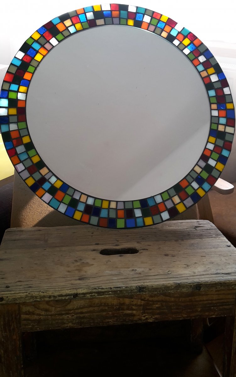 kulaté zrcadlo kostičky