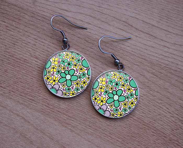 ANTIALERGICKÉ NÁUŠNIČKY - Zelené květinky