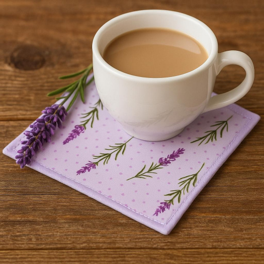 Šitá podkafíčka / prostírání - Levandule