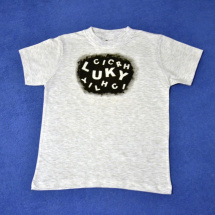 Šedé dětské tričko s písmenky (LUKY) - 8 let 3369201