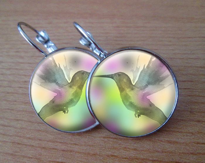 COOL VISACÍ NÁUŠNICE - Kolibříci