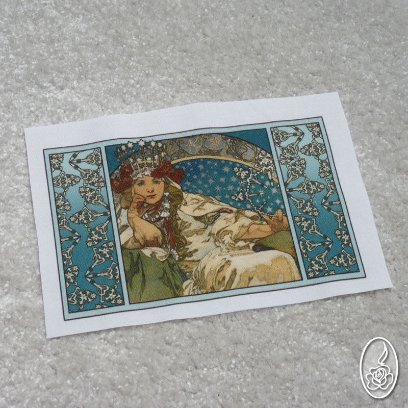 Látkový obrázek Alfons Mucha - Hyacinta