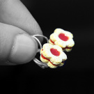 Mini linecké kytičky pětilisté (zavírací háčky)