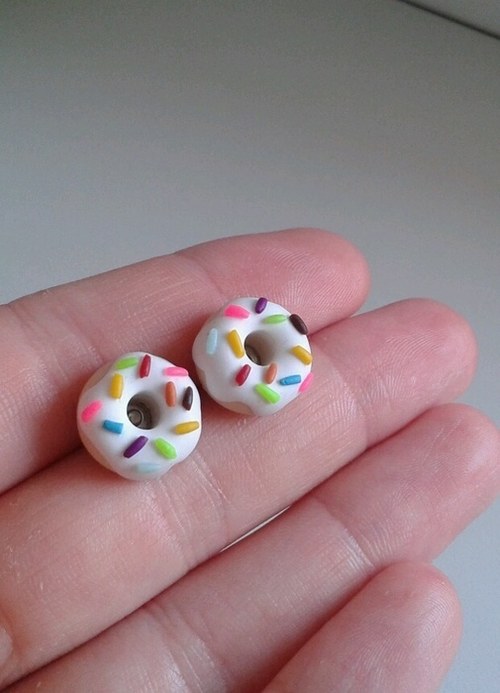 Donuts  - fimo náušnice