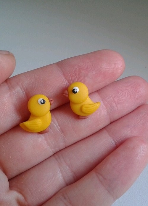 Kuřátka  - fimo náušnice