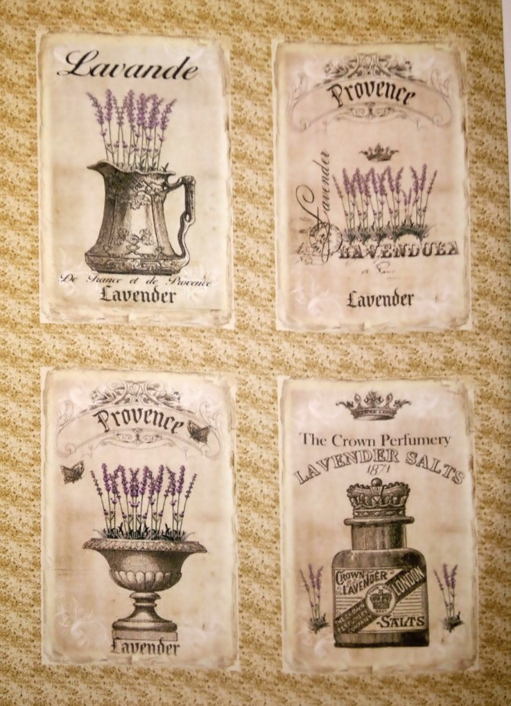 BAVLNĚNÝ PANEL - SADA 29 x 40 cm LEVANDULE LS12