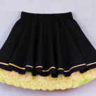 FuFu sukně černá se žlutou spodničkou