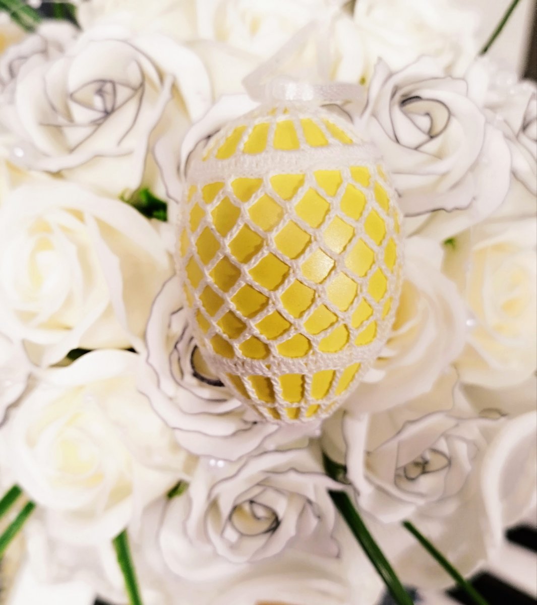 Kraslice obháčkovaná