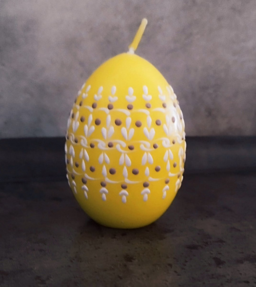 Svíčka ručně zdobená