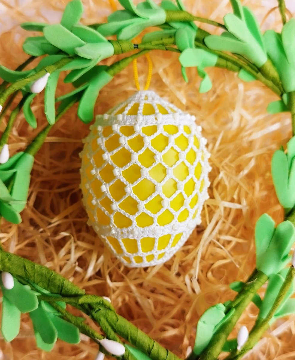 Kraslice obháčkovaná