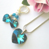 Swarovski sada Bermuda Blue AB ( 10+18 )