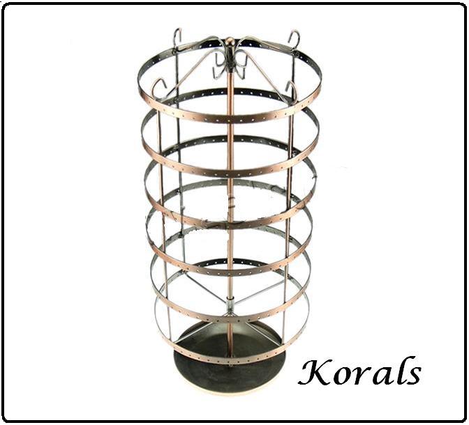 2277 Stojánek na šperky OTOČNÝ měděný II.j