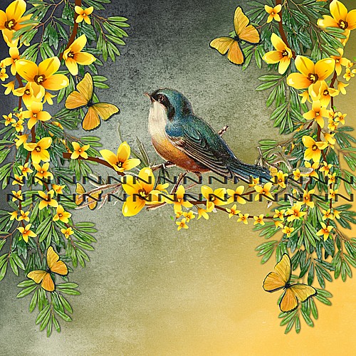 Bavlněná látka - panel  M627