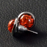 Malé "Třpytky" červené / rhodium
