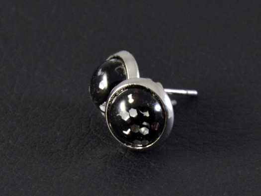Malé "Třpytky" černé / rhodium