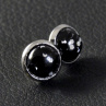 Malé "Třpytky" černé / rhodium