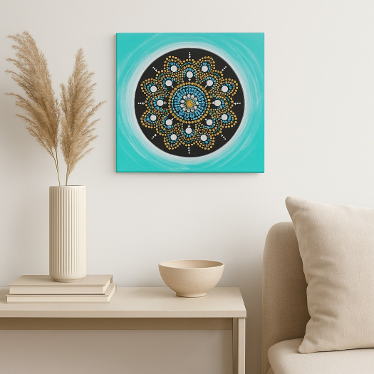 Malovaná mandala - Nebeský klid