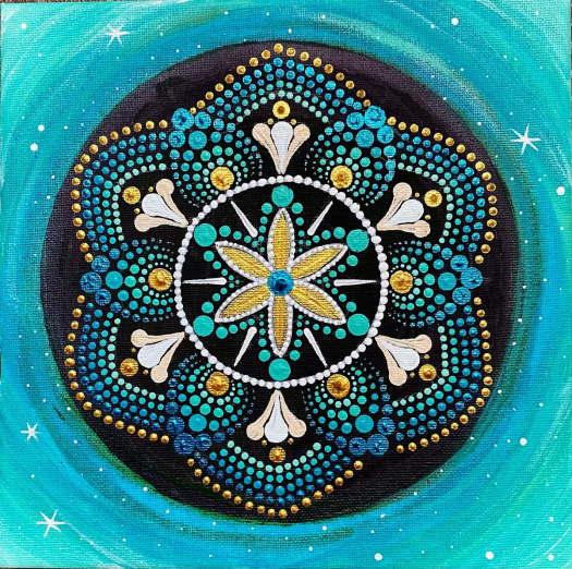 Malovaná mandala - Krása časoprostoru