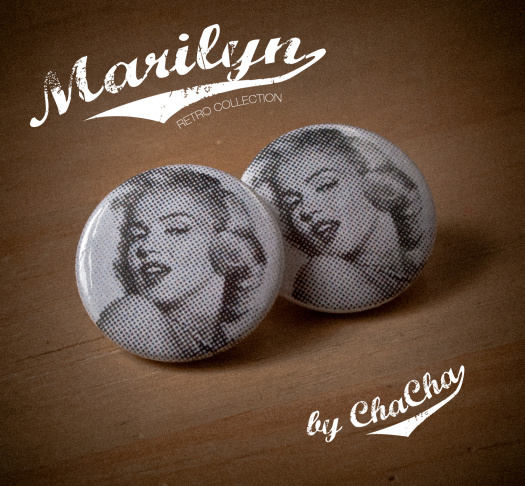 Marilyn Monroe - náušnice pecky