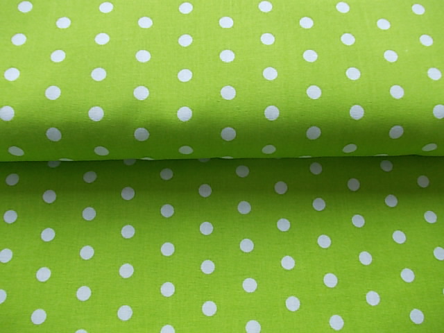 100 % BAVLNA -puntík zelený