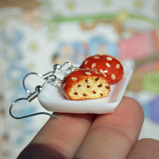 fimo mazance, velikonoční náušnice
