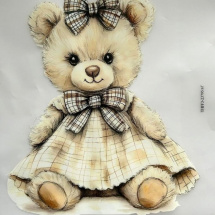 Nažehlovací aplikace medvídek 18 x 21 cm (1ks)