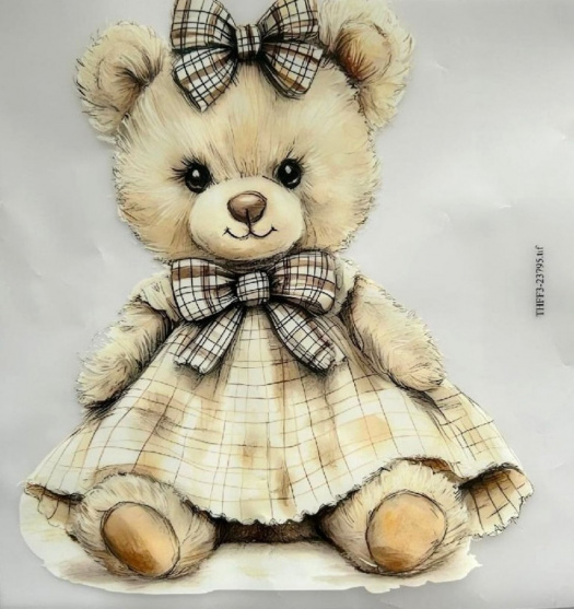 Nažehlovací aplikace medvídek 18 x 21 cm (1ks)