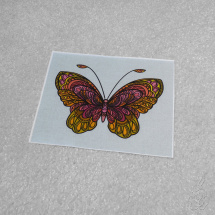 Menší bavlněný panel s motýlem