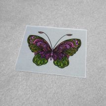 Menší bavlněný panel s motýlem
