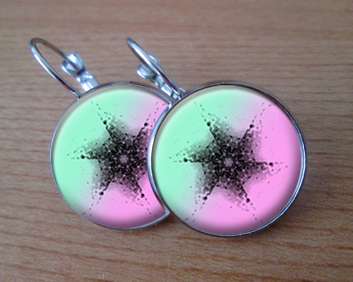 COOL VISACÍ NÁUŠNICE - Mentolkovo-růžové