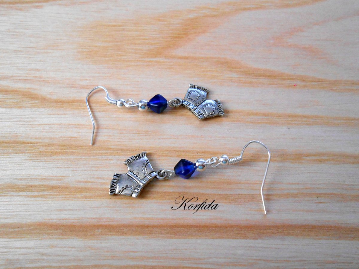 Náušnice kraťasy a modrá (55/16)