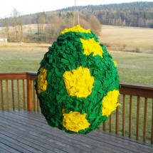 Piňata žlutozelený míč