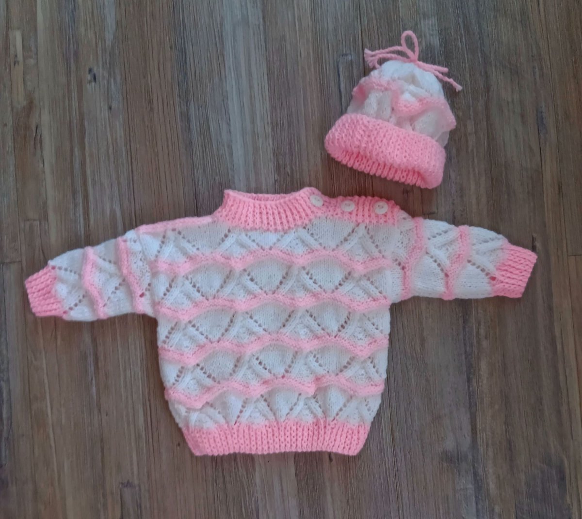 V pletené krajce - s růžovou