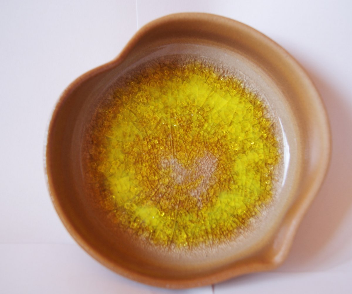 Keramika od Kateřinky - KERAMICKÁ MISKA SRDÍČKO ŽLUTÁ