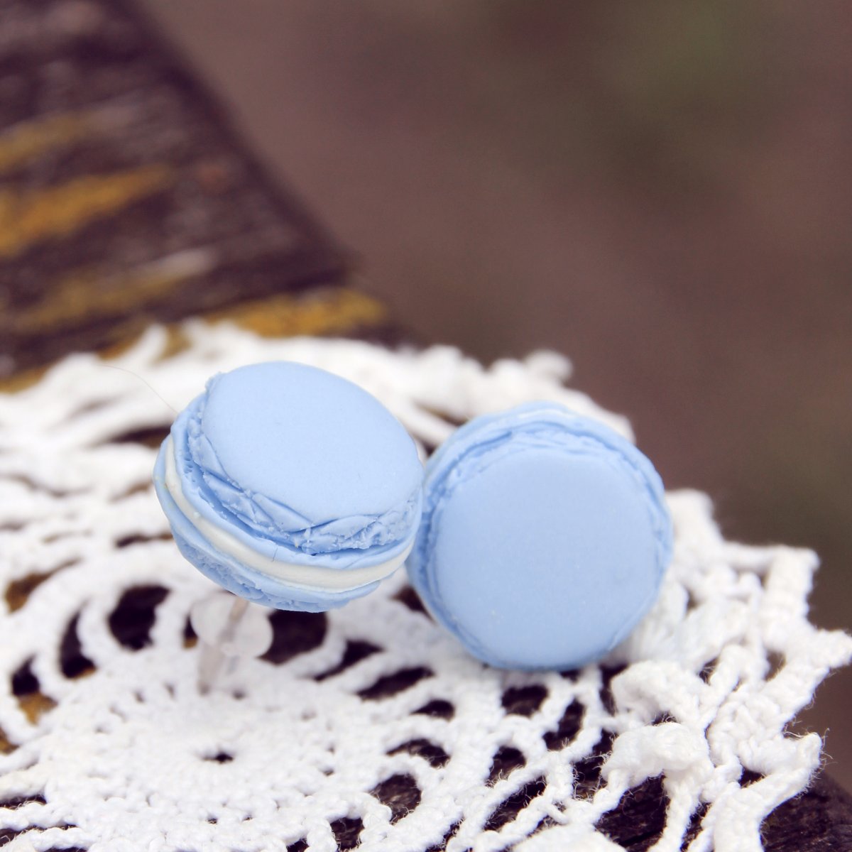 Modré makronky pecky