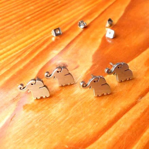 Puzetky Sloni - Pár - Nerezová Ocel