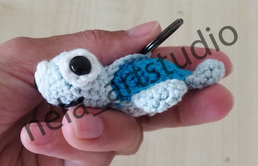 Háčkovaná želvička modrá