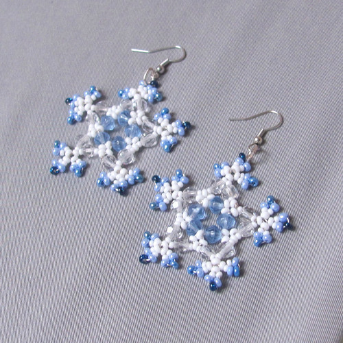 Sněhové vločky bílomodré 2, velké