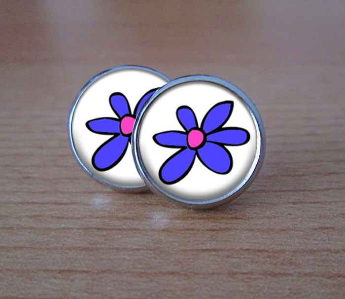 COOL PECKY - Modré květinky