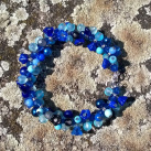 náramek: cinkáček -  modrá touha