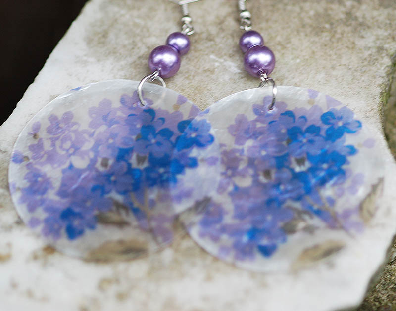 Perleťové placky s fialkami